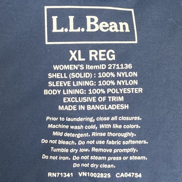 LL Bean Womens Fleece Lined hooded Parka Jacket XL Warm Winter Outdoor Coat - Picture 16 of 17